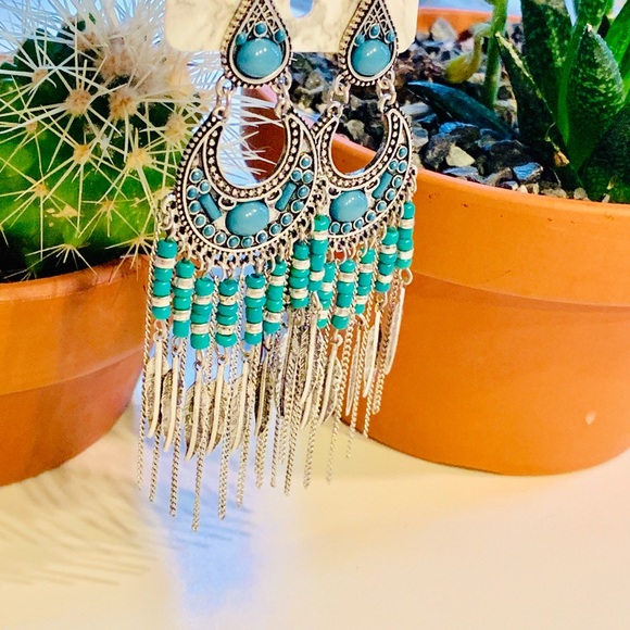 Jewelry - Turquoise Navajo Inspired BOHO Earrings